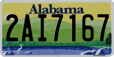 AL license plate 2AI7167