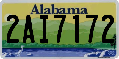 AL license plate 2AI7172