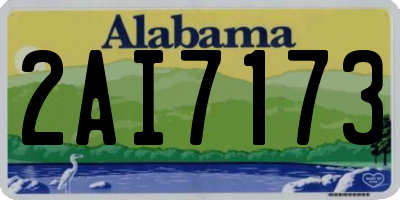 AL license plate 2AI7173