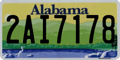 AL license plate 2AI7178