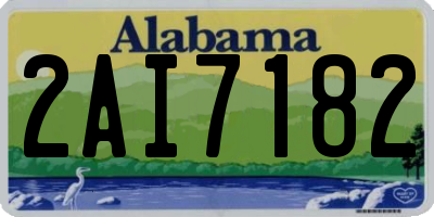 AL license plate 2AI7182