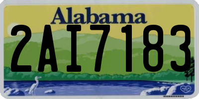 AL license plate 2AI7183