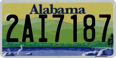 AL license plate 2AI7187