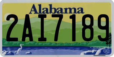 AL license plate 2AI7189