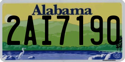AL license plate 2AI7190