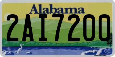 AL license plate 2AI7200