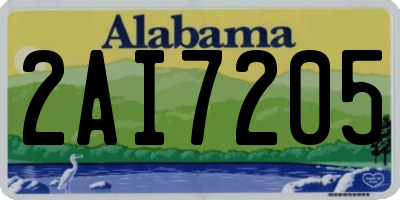 AL license plate 2AI7205