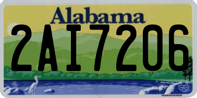 AL license plate 2AI7206
