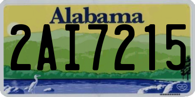 AL license plate 2AI7215