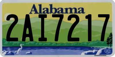 AL license plate 2AI7217