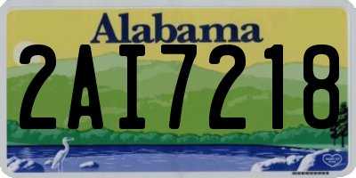 AL license plate 2AI7218