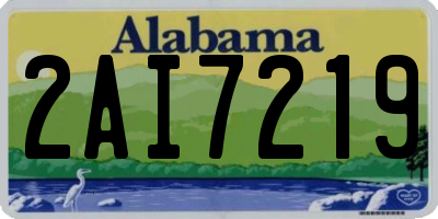 AL license plate 2AI7219
