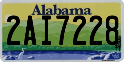 AL license plate 2AI7228