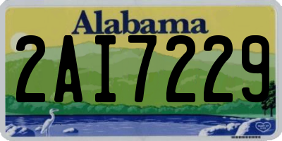 AL license plate 2AI7229