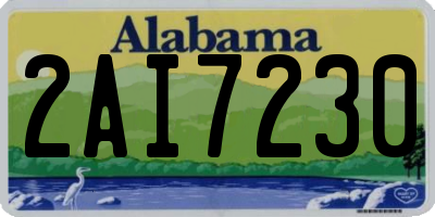 AL license plate 2AI7230