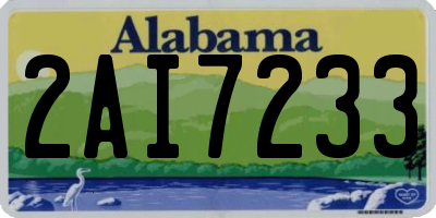 AL license plate 2AI7233