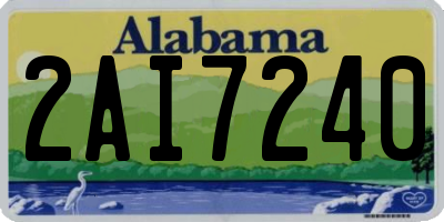 AL license plate 2AI7240