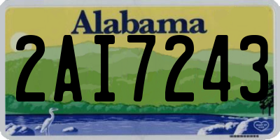 AL license plate 2AI7243