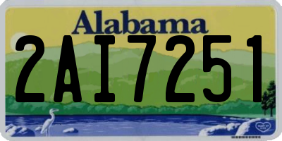 AL license plate 2AI7251