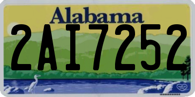 AL license plate 2AI7252