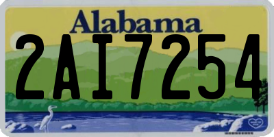 AL license plate 2AI7254