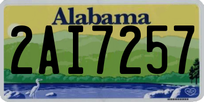 AL license plate 2AI7257