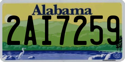 AL license plate 2AI7259