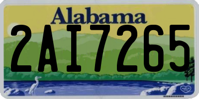 AL license plate 2AI7265