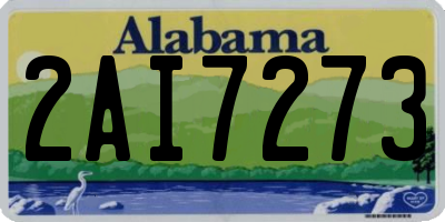 AL license plate 2AI7273