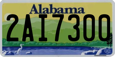 AL license plate 2AI7300