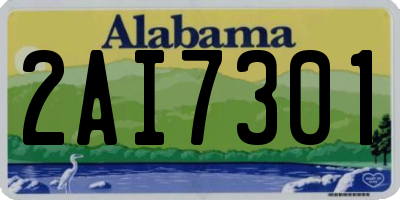 AL license plate 2AI7301