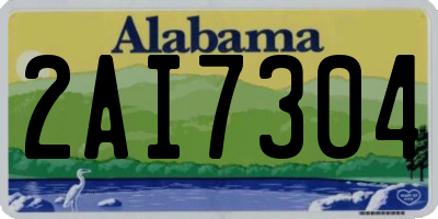 AL license plate 2AI7304