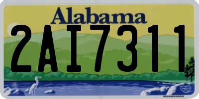 AL license plate 2AI7311