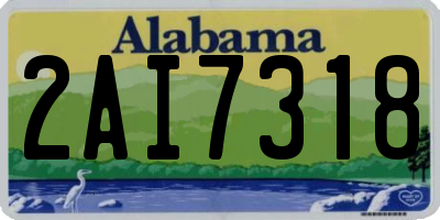 AL license plate 2AI7318