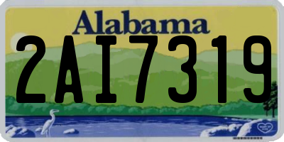 AL license plate 2AI7319