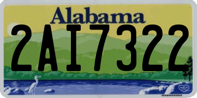 AL license plate 2AI7322