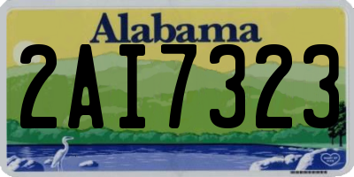AL license plate 2AI7323