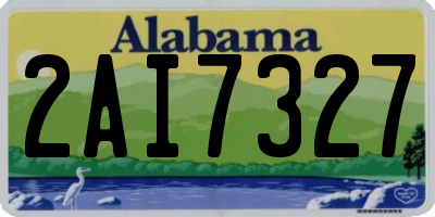 AL license plate 2AI7327