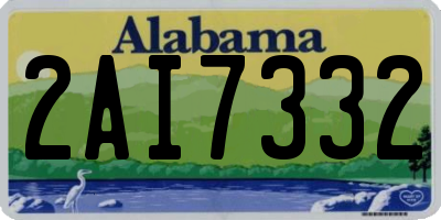 AL license plate 2AI7332
