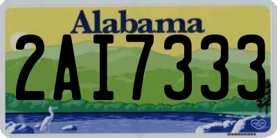 AL license plate 2AI7333