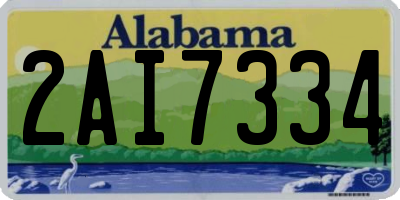AL license plate 2AI7334