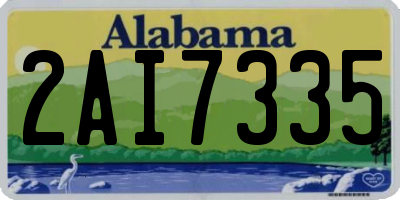 AL license plate 2AI7335