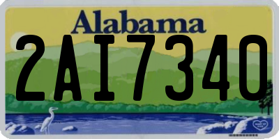AL license plate 2AI7340