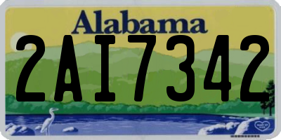 AL license plate 2AI7342