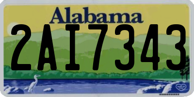 AL license plate 2AI7343