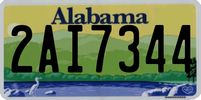AL license plate 2AI7344