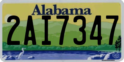 AL license plate 2AI7347