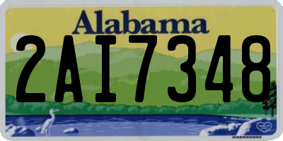 AL license plate 2AI7348