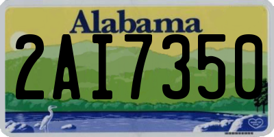 AL license plate 2AI7350