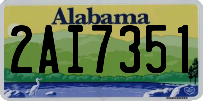 AL license plate 2AI7351